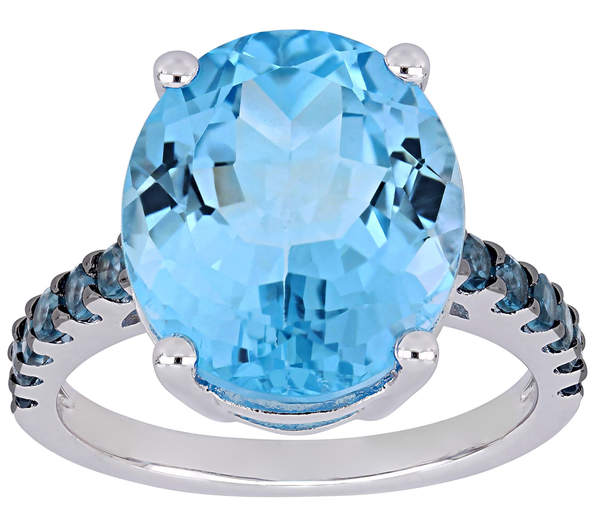 Sterling Silver 10.50 cttw Sky & London Blue Topaz Ring