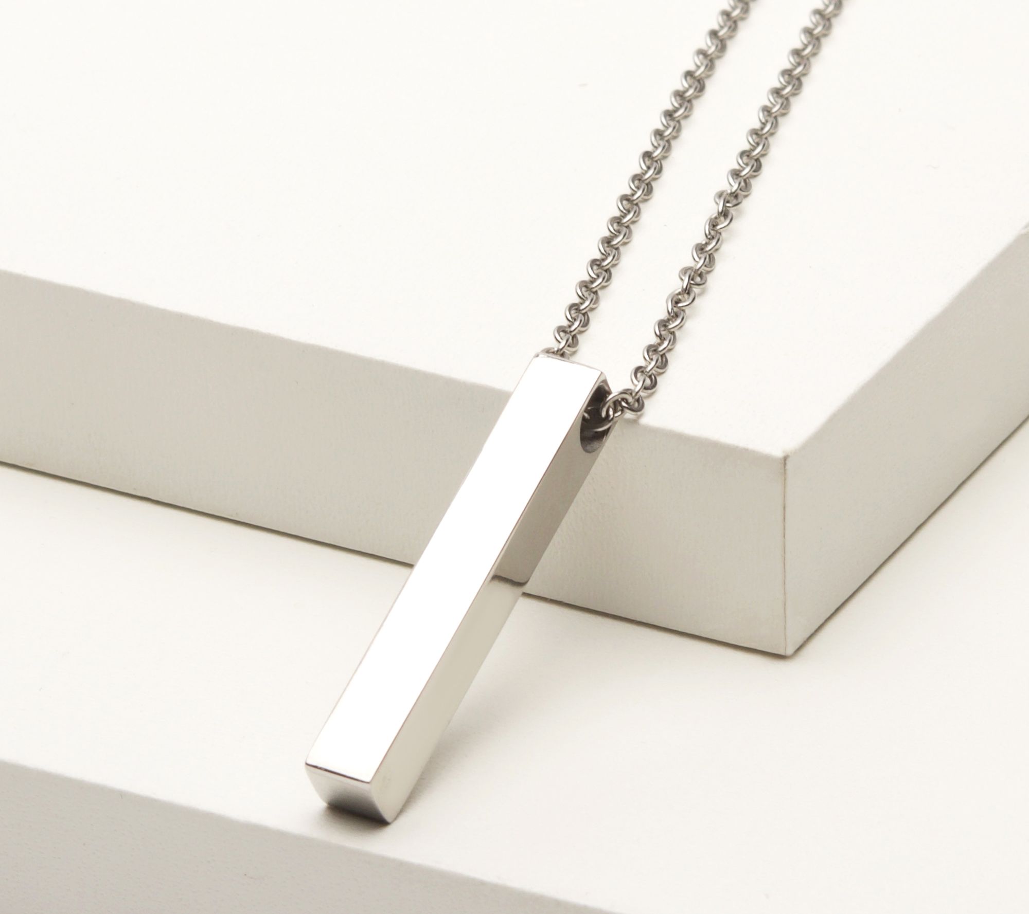 Verve Men's Stainless Steel Vertical Bar Pend a t w/ Chain