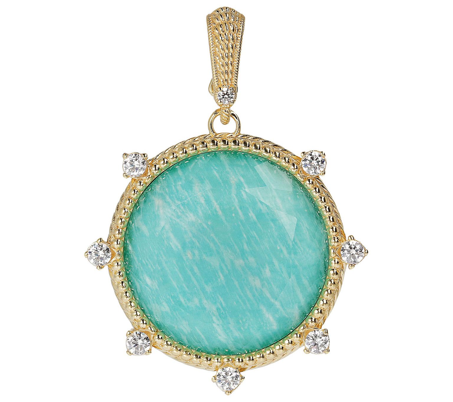 JUDITH Classic 14K Clad Round Gemstone Enhancer