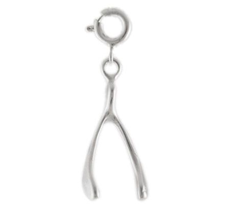 Sterling Wishbone Charm