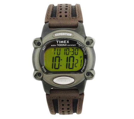 Timex Expedition Outdoor Athletics Watch with L eather Strap