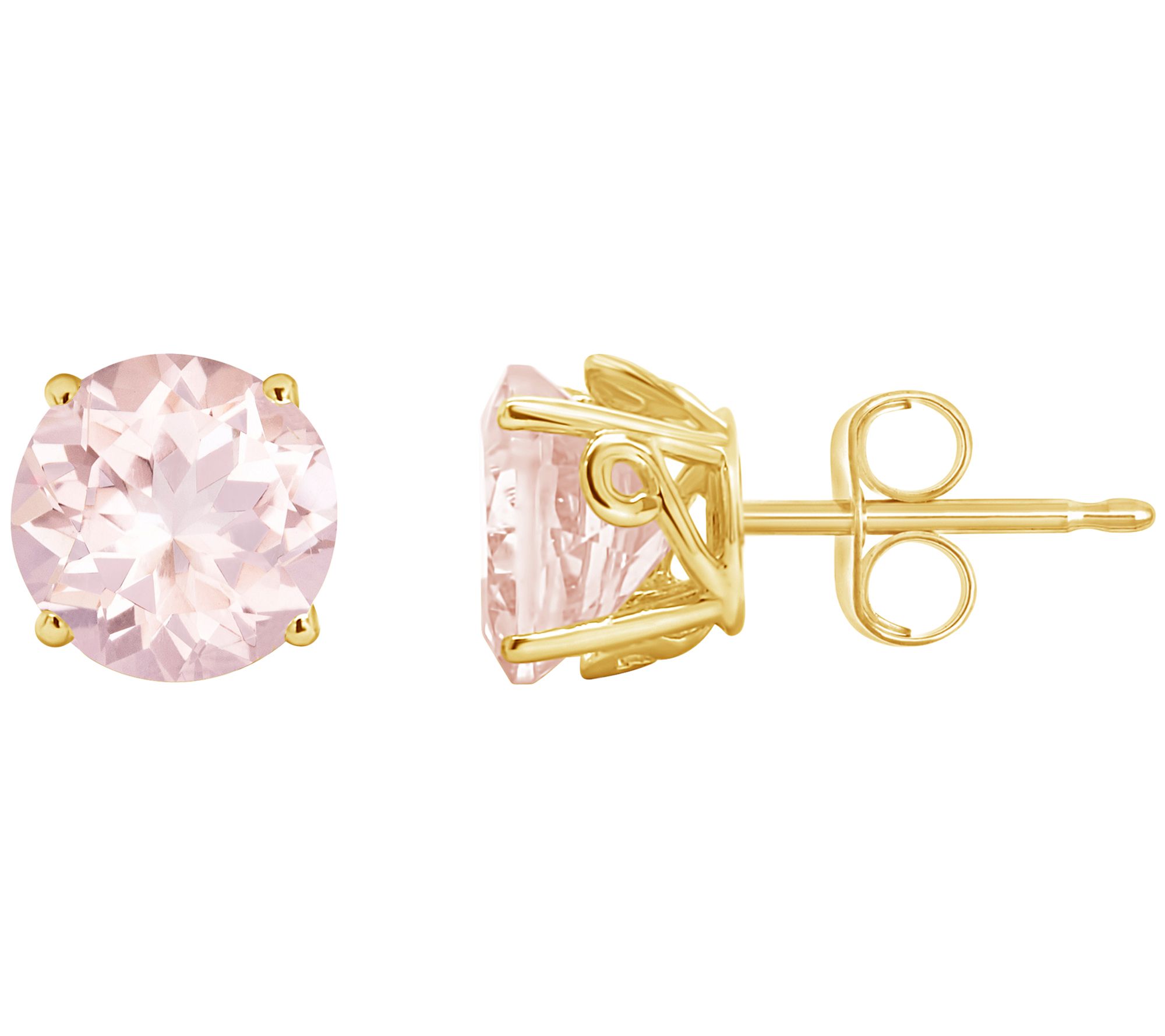 2.00 ct tw Morganite Gemstone Stud Earrings14KG old