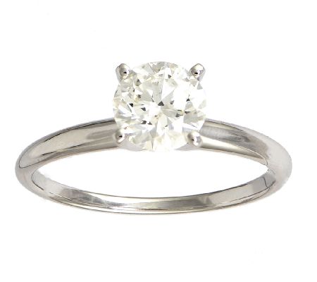 Affinity 1 ct Diamond Solitaire Ring, 14K W hit e Gold