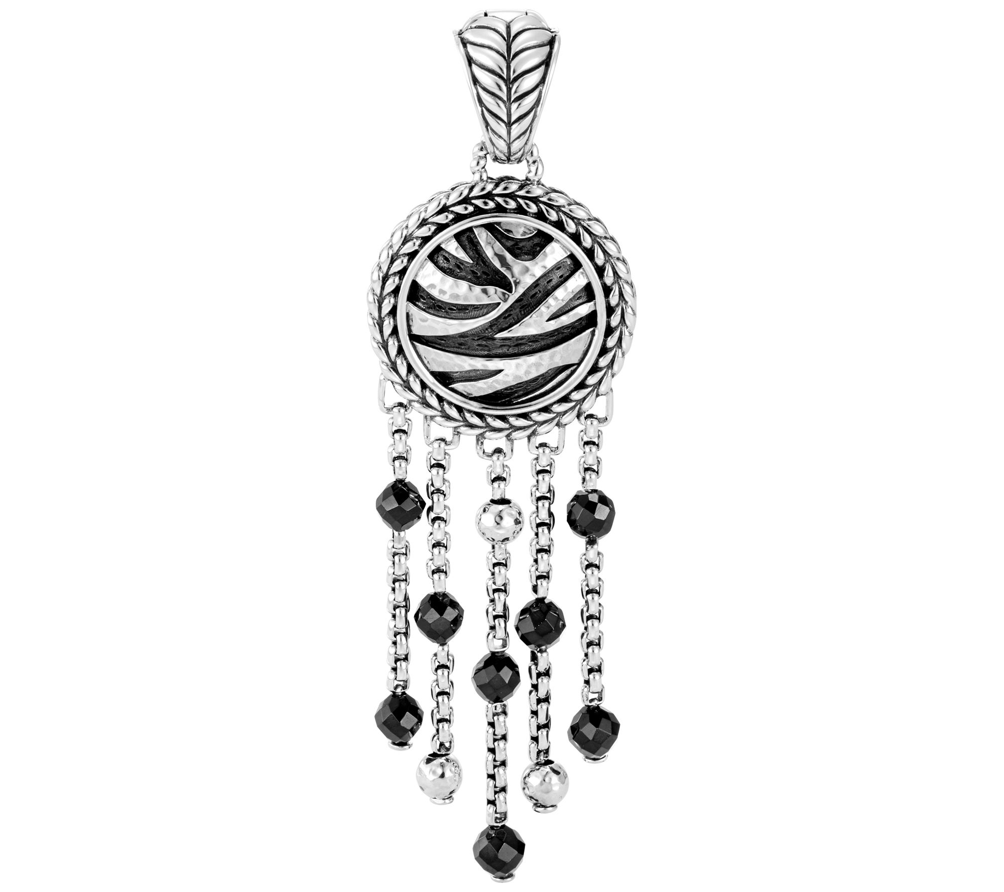 JAI Sterling Silver Tiger Stripe & Black On yx Enhancer