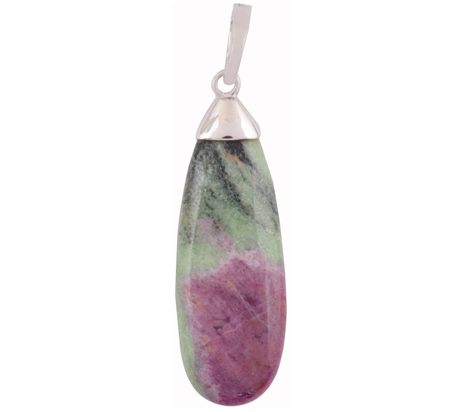 Sterling Silver Ruby Ziosite Gemstone Enhancer
