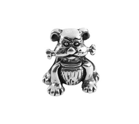Prerogatives Sterling Dog with Bone Bead