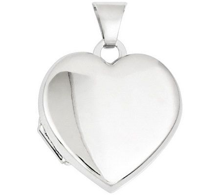 Polished Heart Locket, 14K Gold