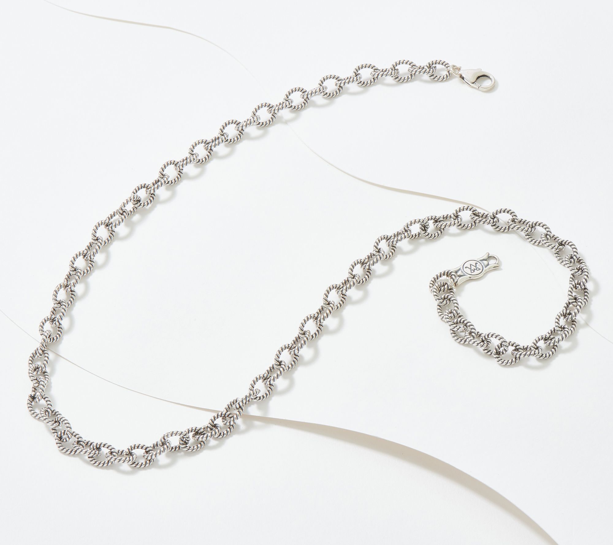 American West Sterling Silver Oval Link Chain 21 Necklace