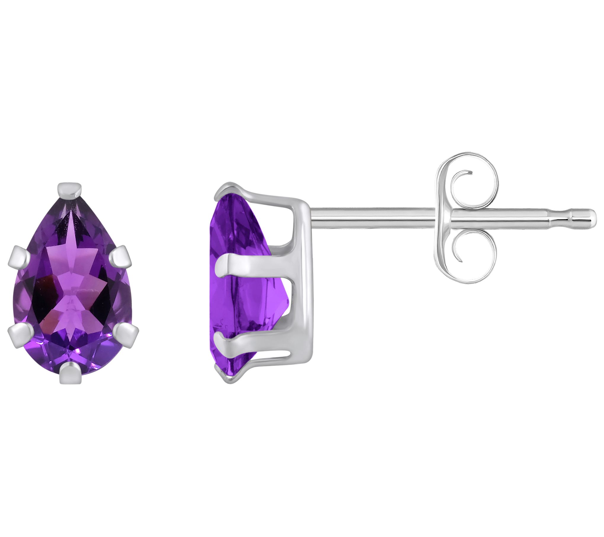 Affinity Gems Pear Cut Gemstone Stud Earrings, 0K White Gold