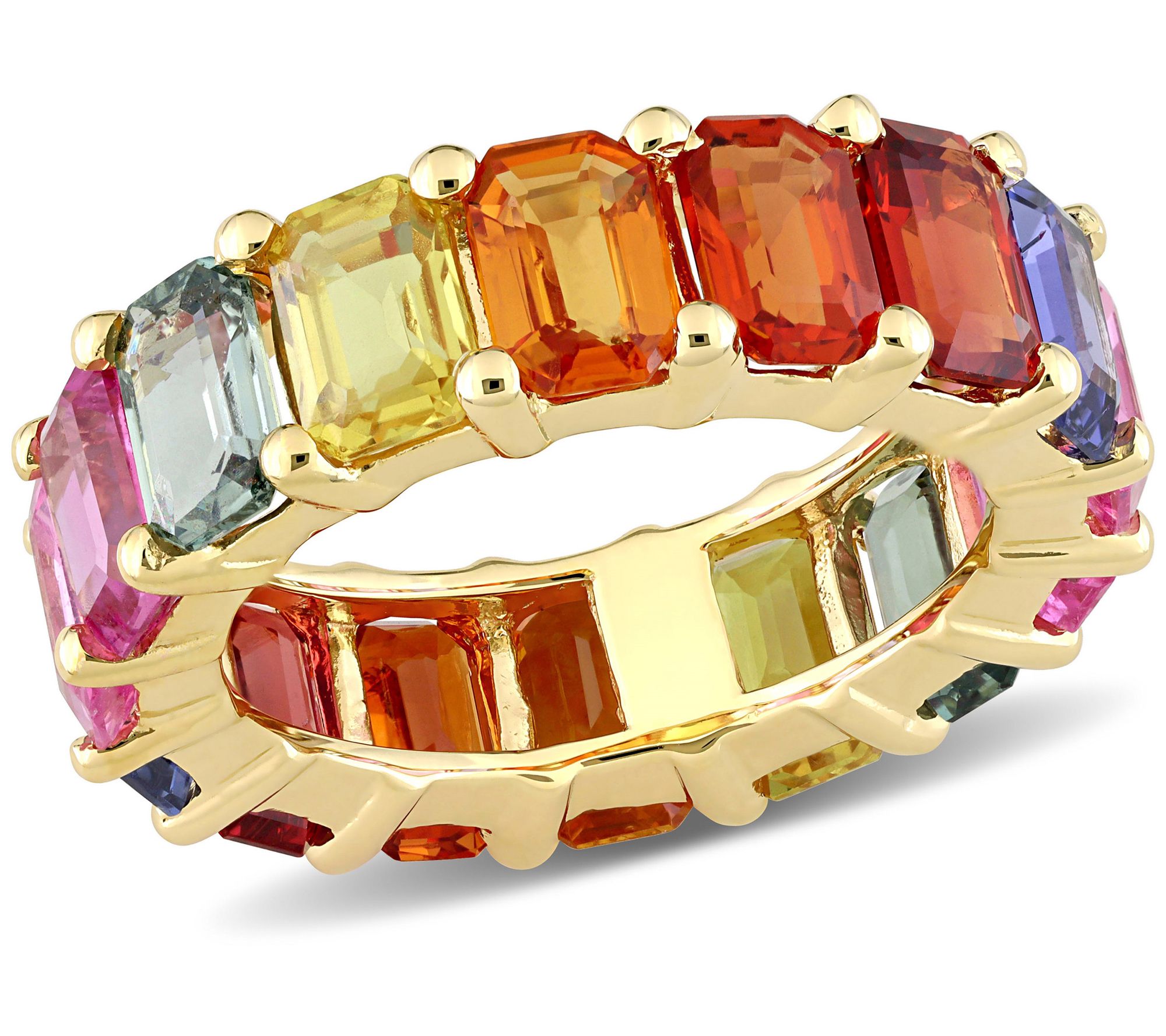 Bellini 11.20 cttw Multi-Color Sapphire Ring, 1 4K Gold