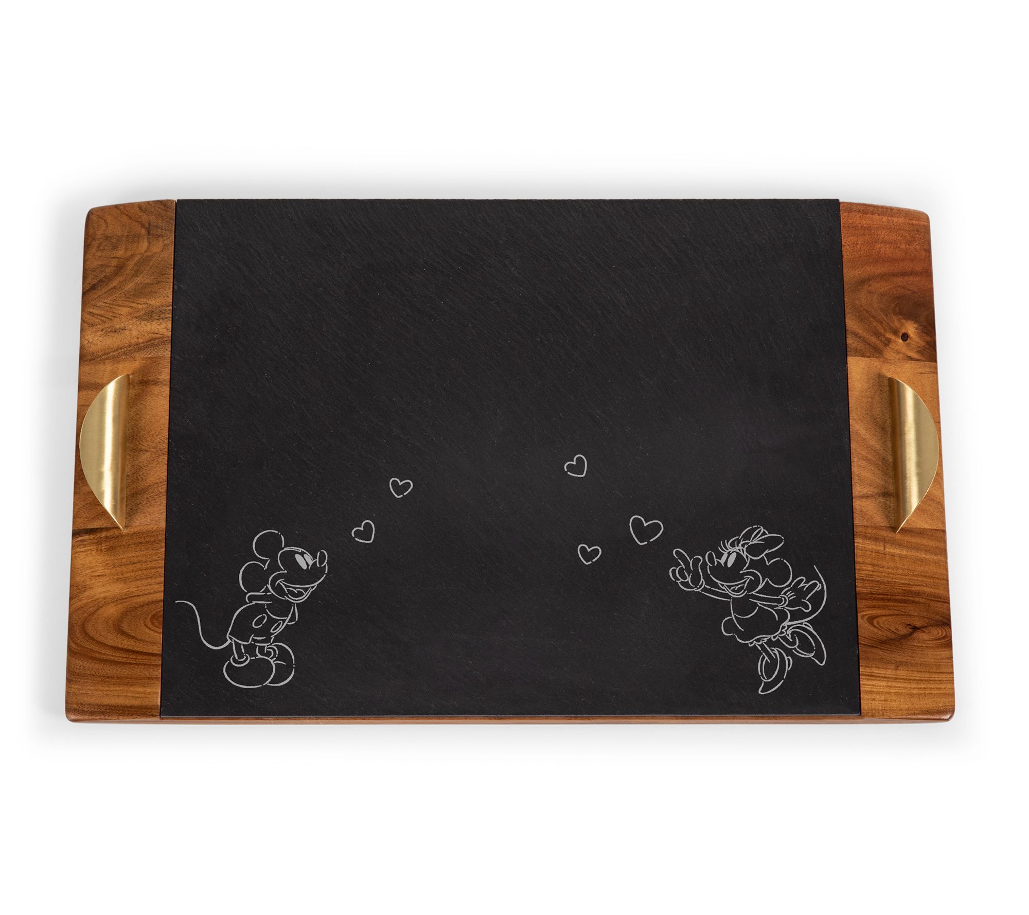 Toscana Mickey & Minnie Mouse Covina Slate Char cuterie Tray