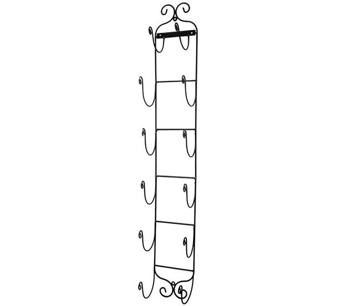Sorbus Wall-Mount 6-Bottle Wine/Towel Rack
