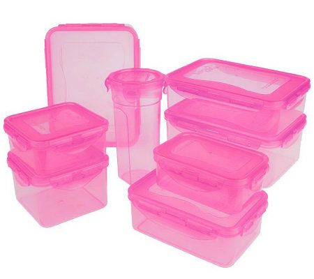 Lock & Lock 8-piece Color Food Storage Container Set — QVC.com