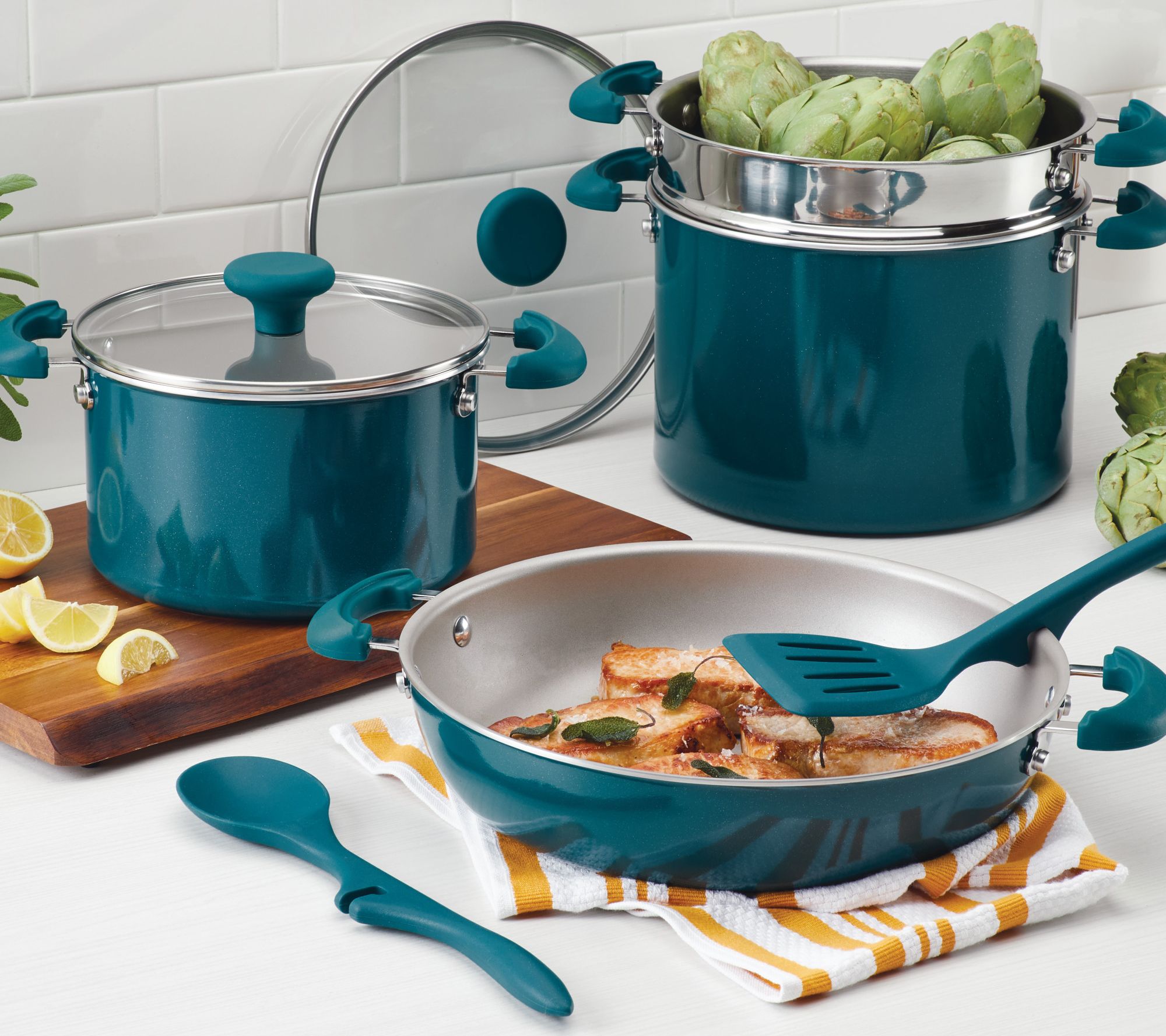 Rachael Ray Create Delicious 8Pc Aluminum Cookware Set