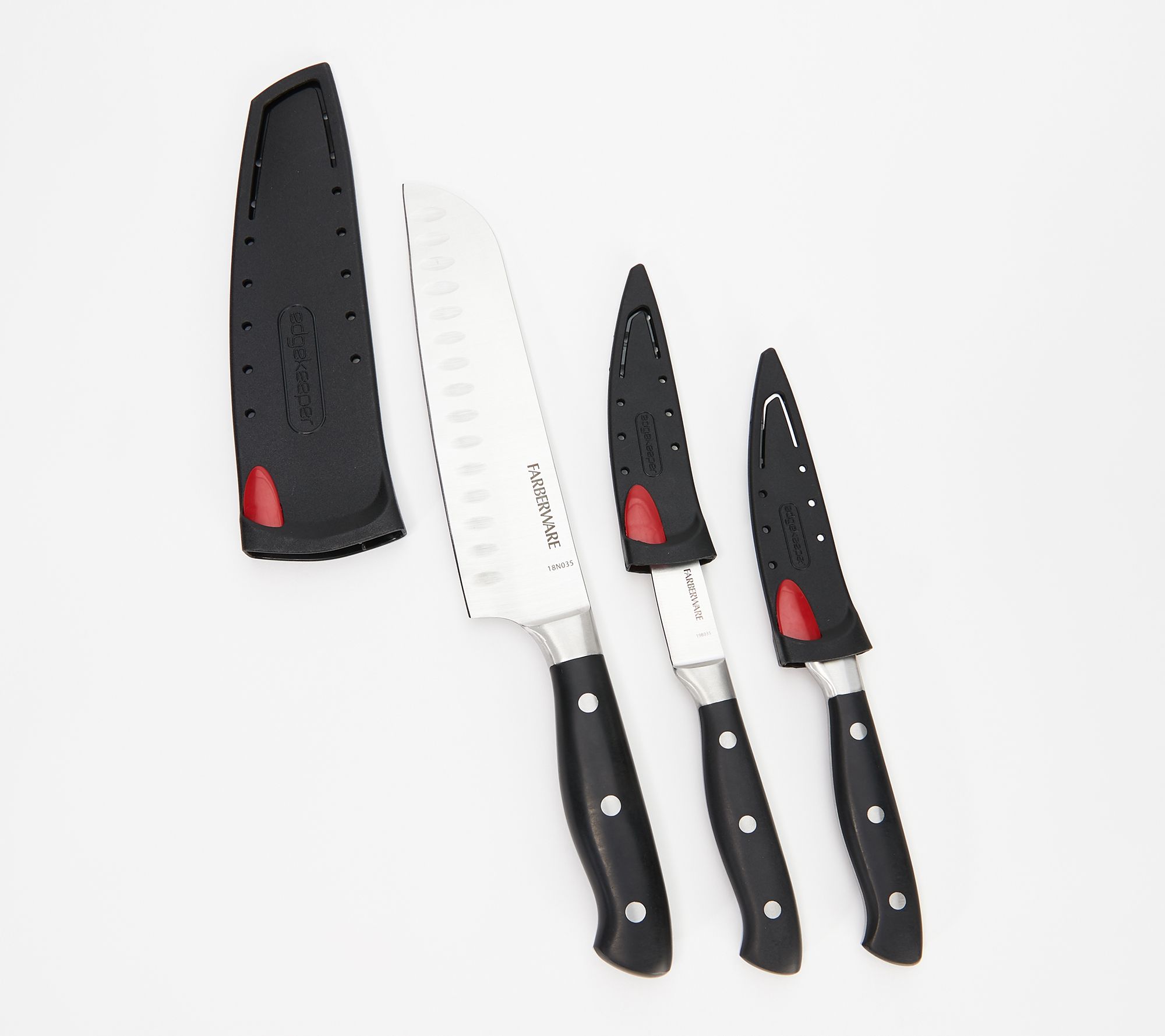 Farberware 3 Piece Forged Knife Set With Built In Sharpeners