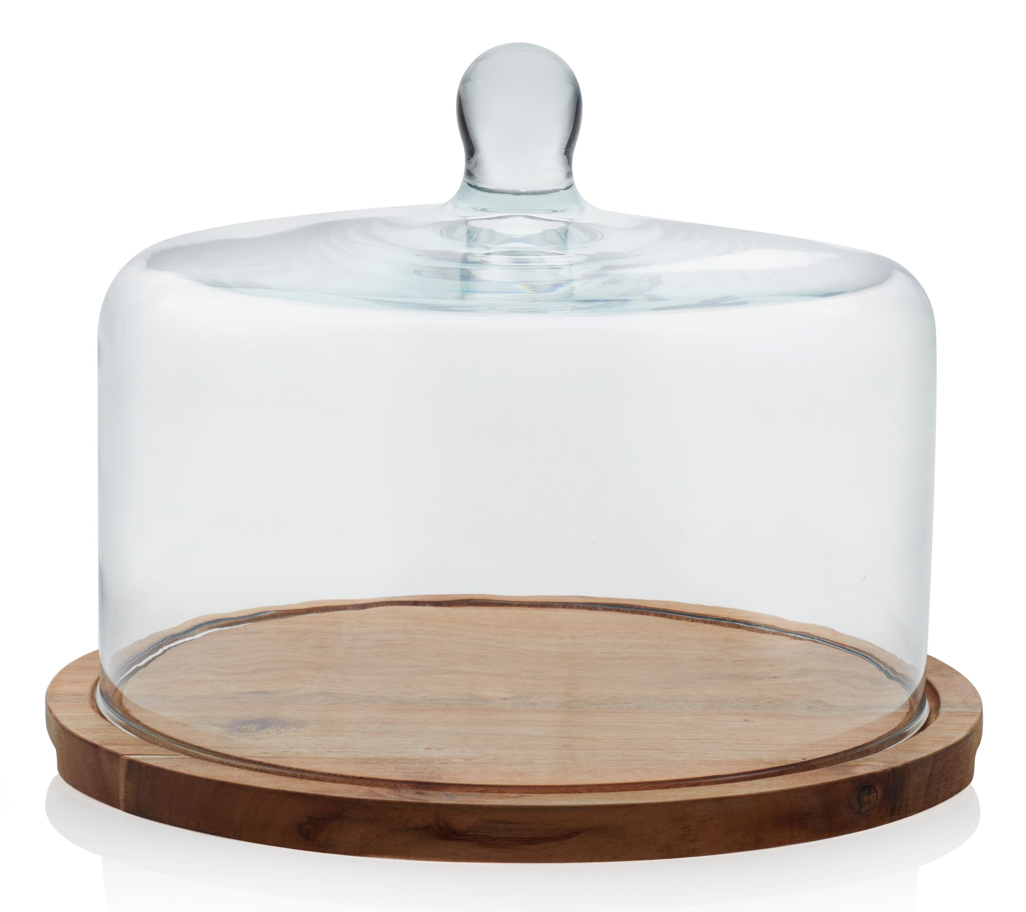 glass cake stand with dome