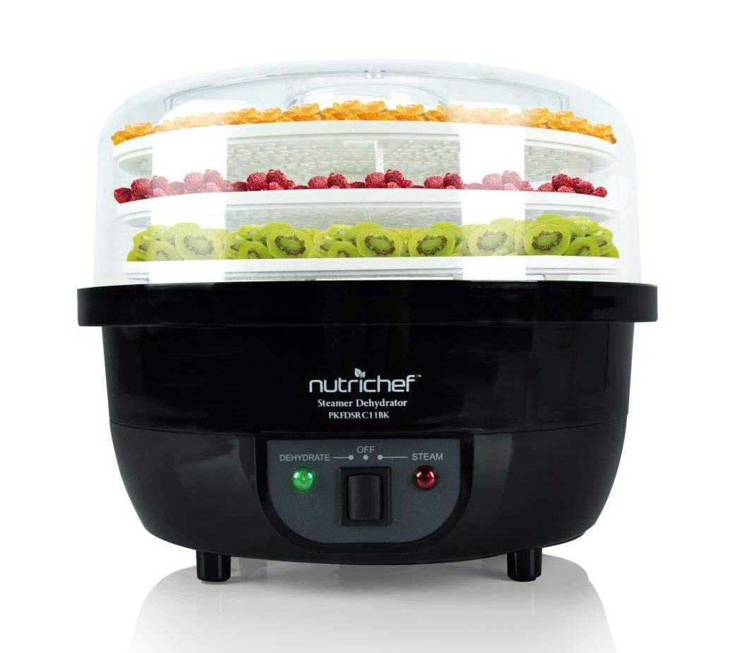 Pyle Plye 3-in-1 Dehydrator & Steamer Food Cooker, Black