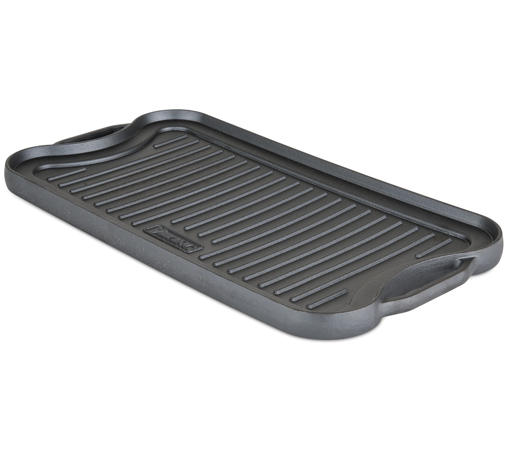 Viking 20" Pre-Seasoned Cast Iron Reversible Grill/Griddle Pan - Dark Grey