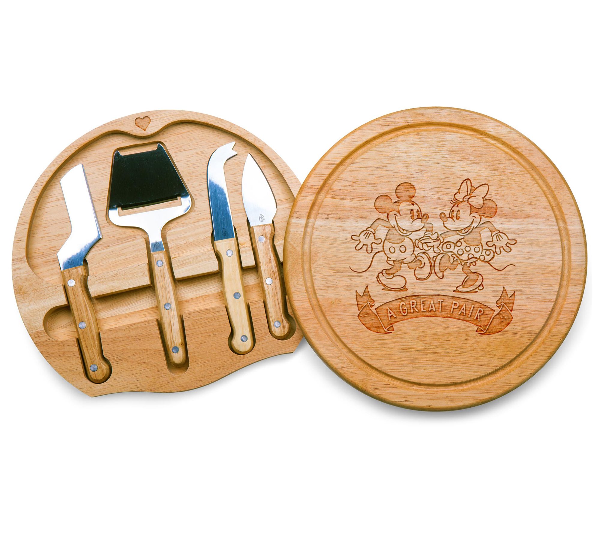 Toscana Mickey & Minnie Mouse Charcuterie Board Set