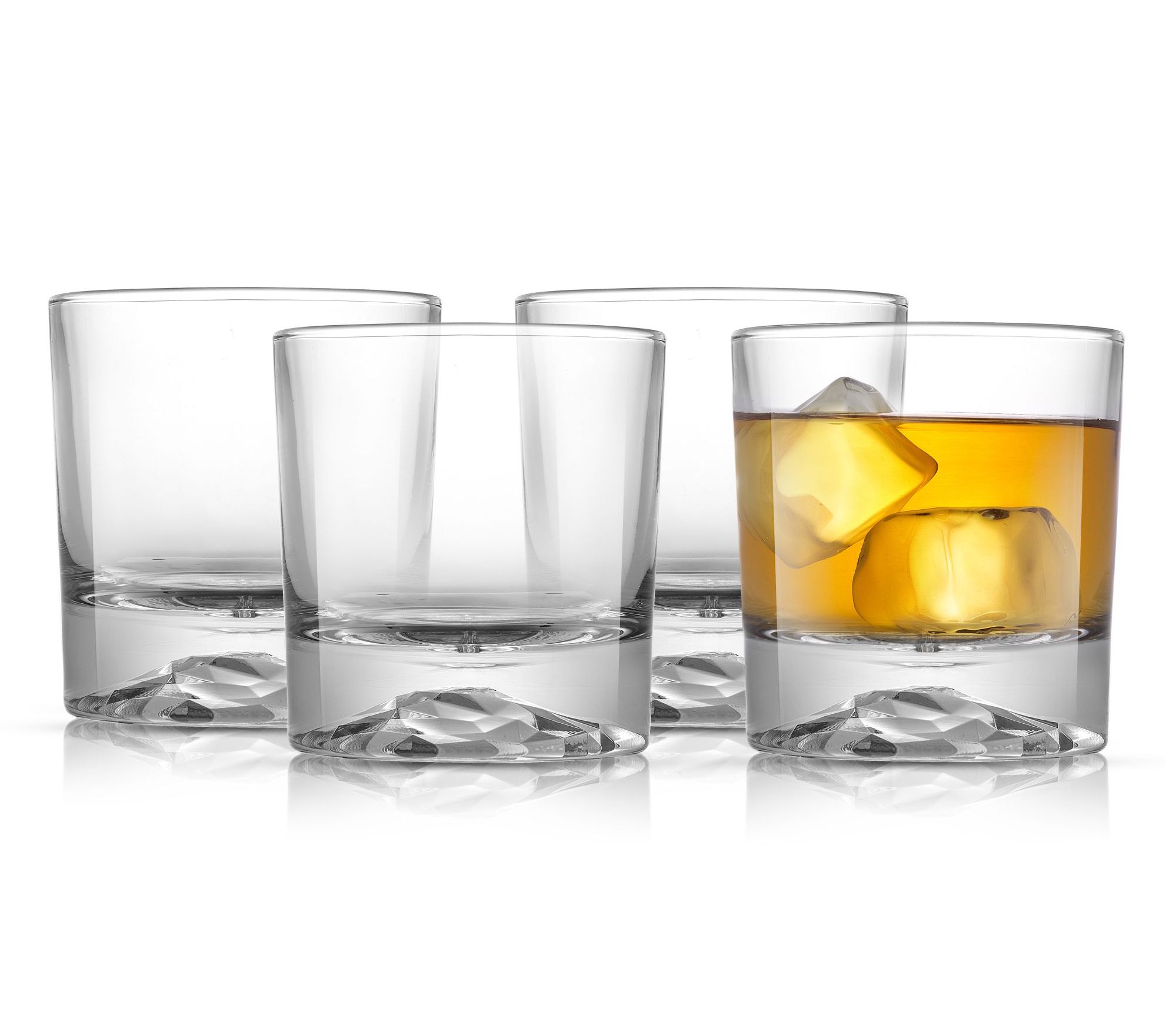JoyJolt Set of Four 10oz Radiant Double Old Fas hioned Tumblers