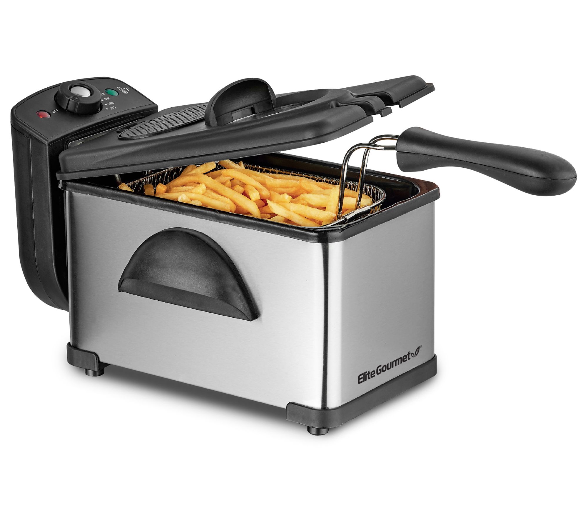 Elite Gourmet Stainless Steel 2-quart Immersion Deep Fryer