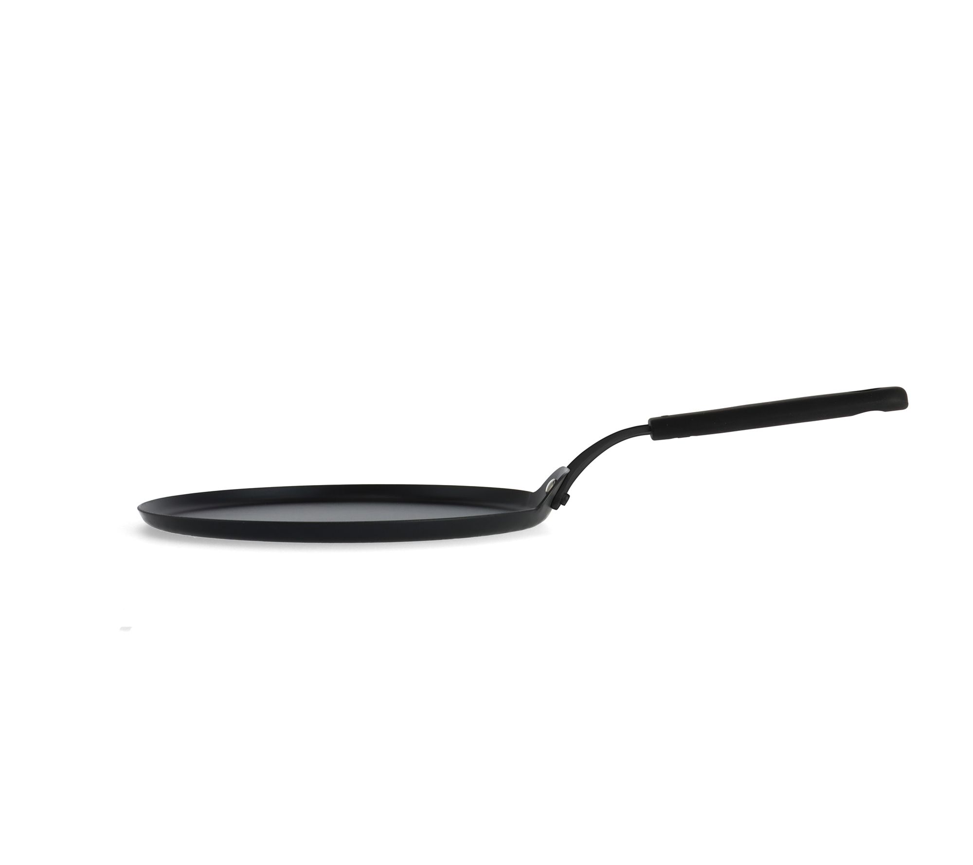 OXO 10" Black Steel Crepe Pan with Silicone Sle ve