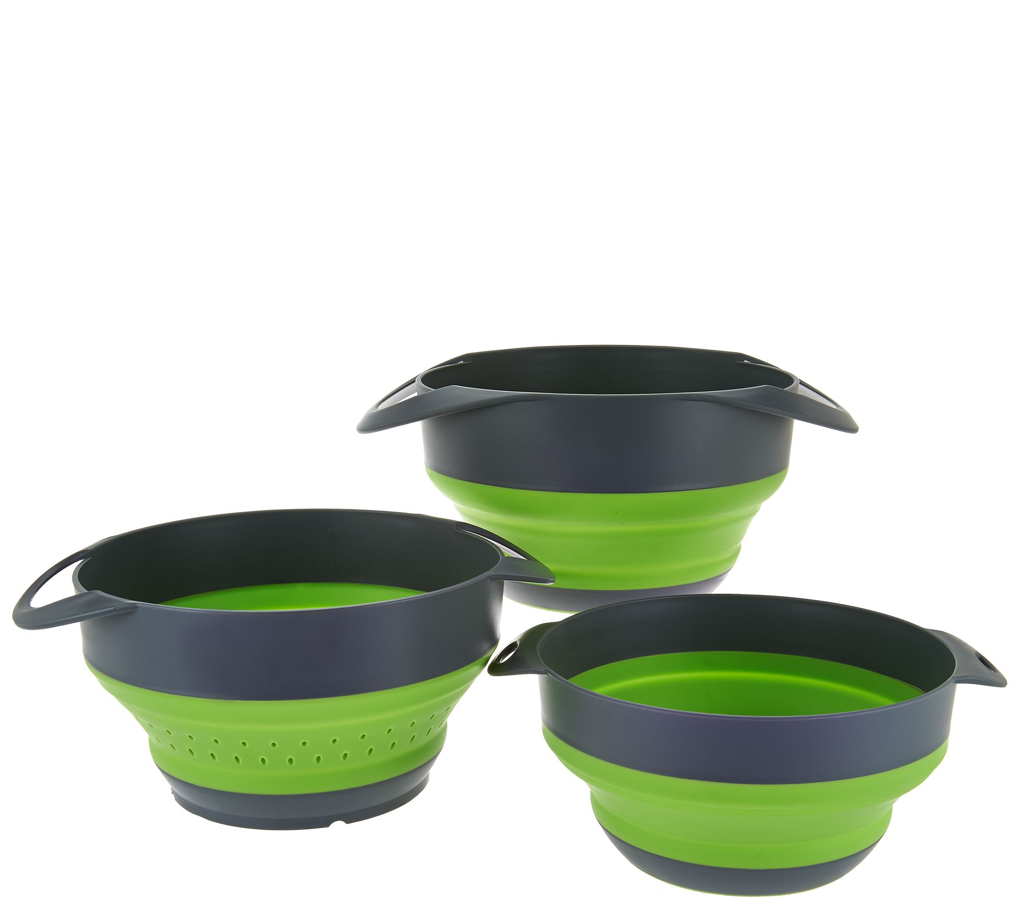 Cook's Essentials S/3 Collapsible Nesting Bowls & Strainer Set - Page 1 ...