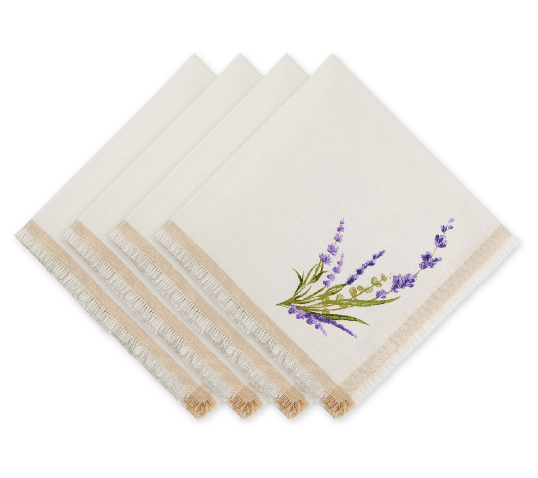 Design Imports Lavender Sprigs Printed Napkin Set of 4