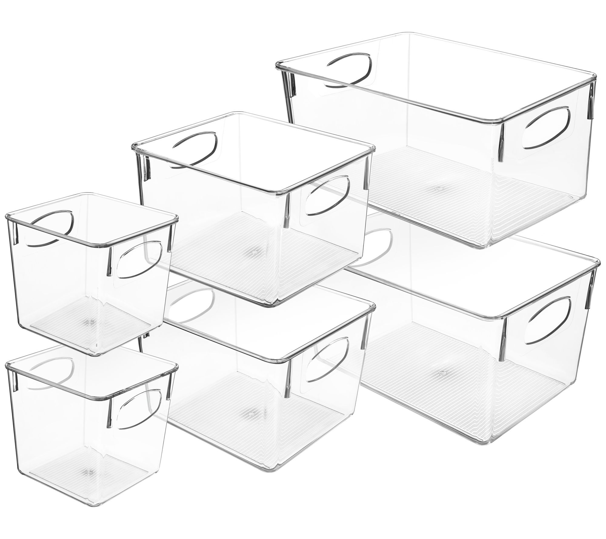 Sorbus 6 Pack Clear Fridge Bins Set