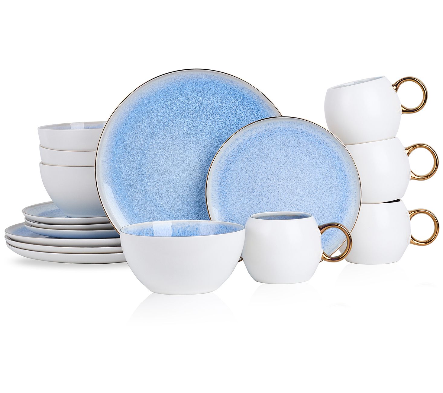 Stone + Lain Josephine 16-Piece Porcelain Dinne rware Set