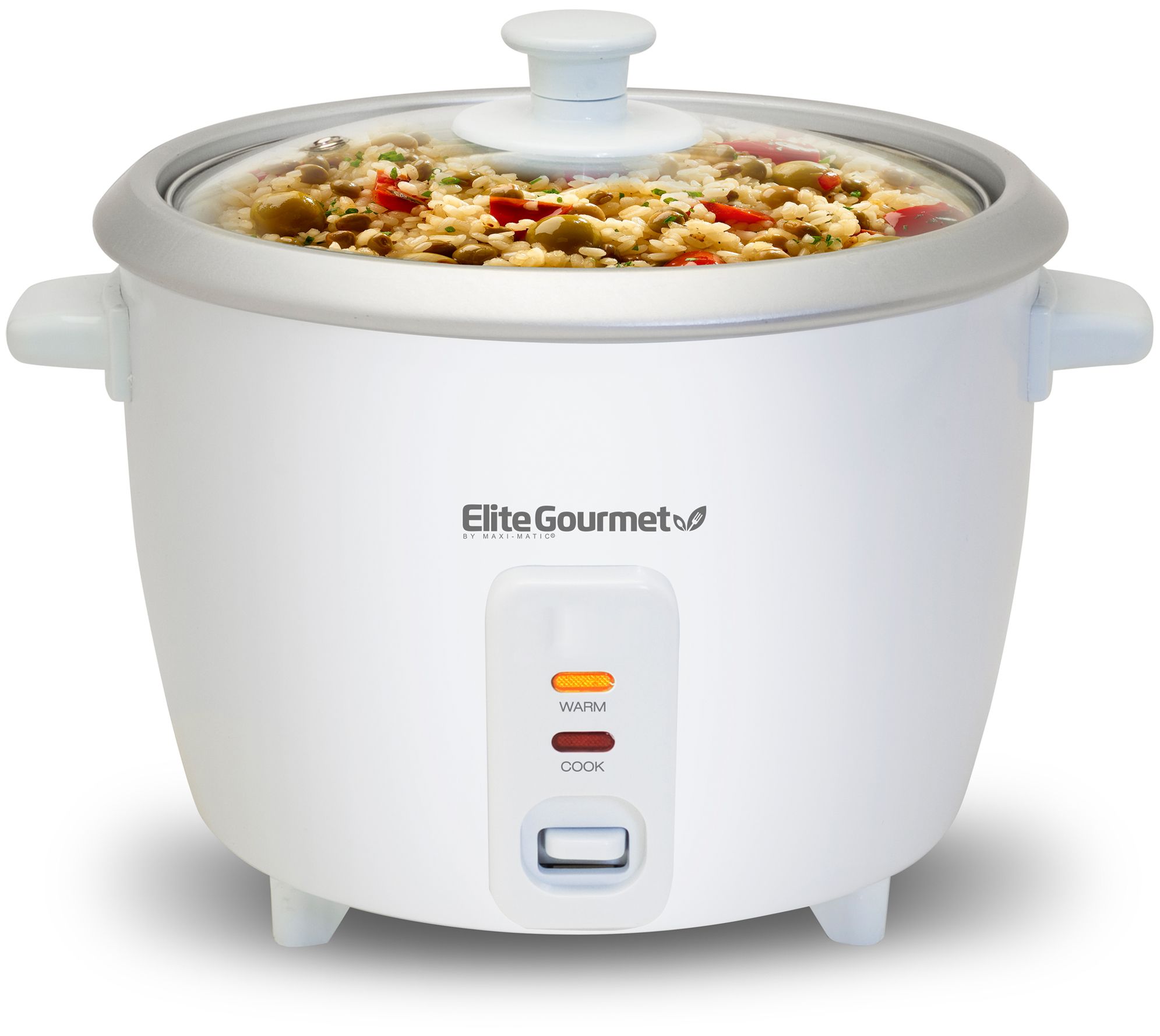 Elite Gourmet - 6-Cup Rice Cooker - White