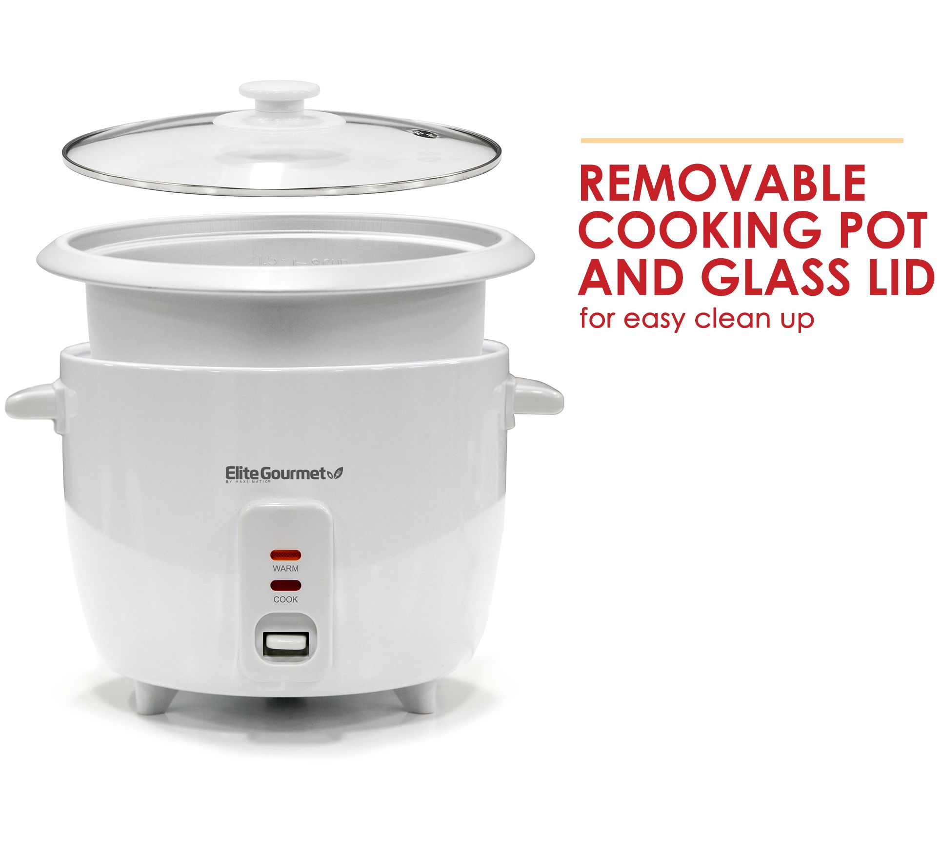 Home Kitchen & Dining Rice Cookers White MaxiMatic ERC003ST Elite