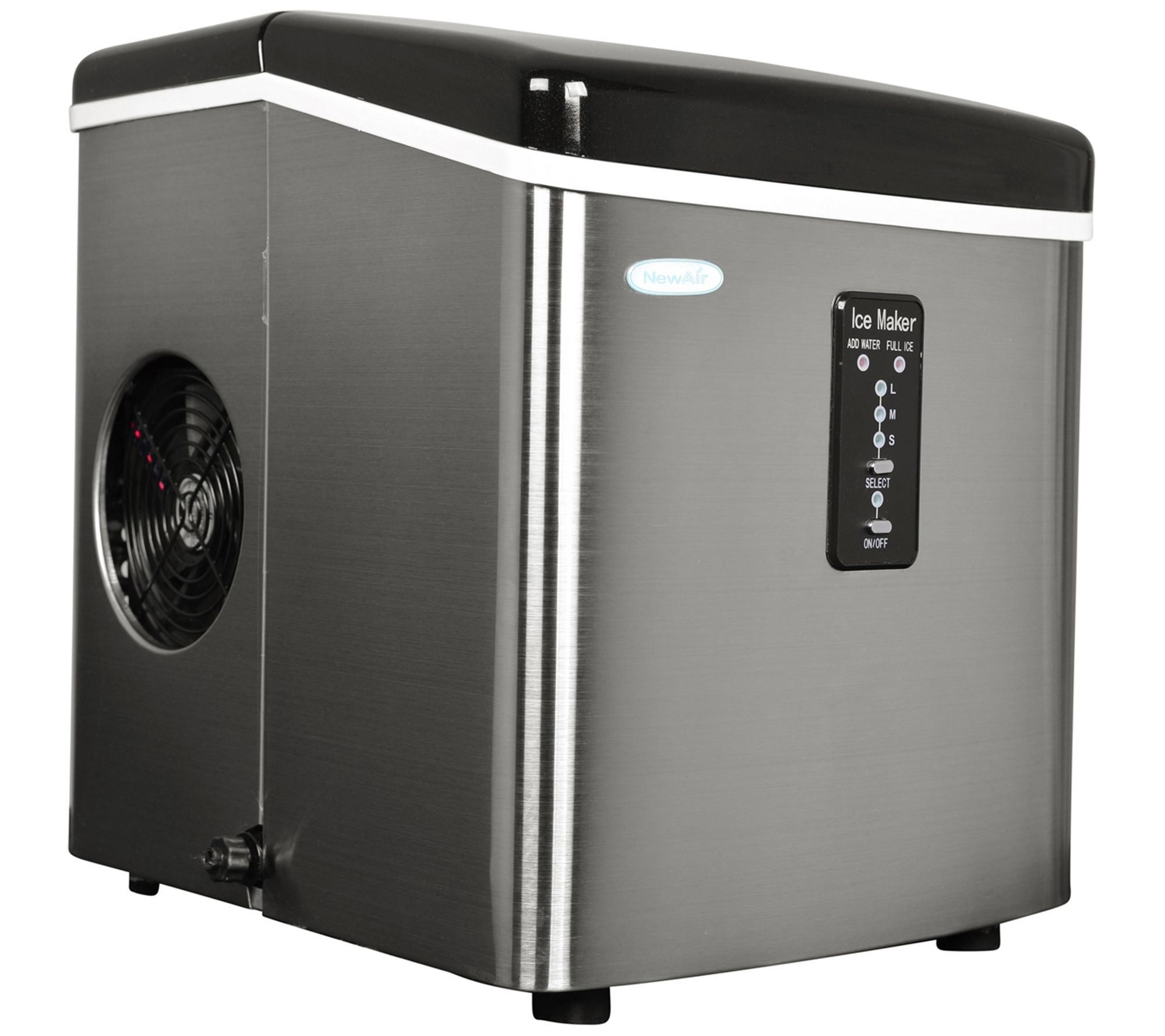 NewAir 28lb Portable Countertop Ice Maker Stainless Steel