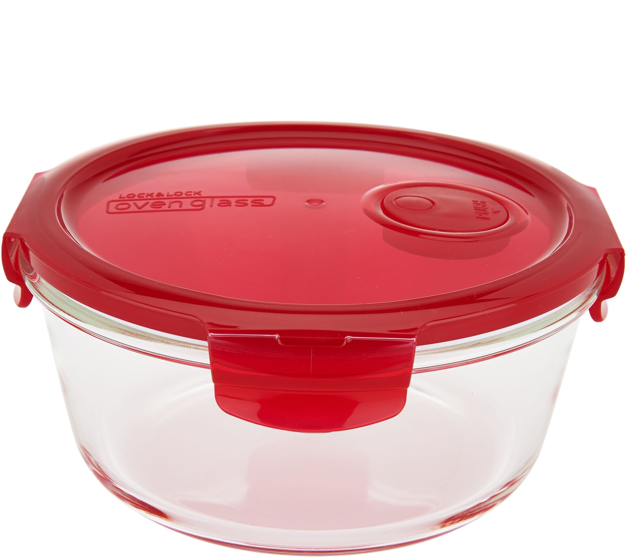 Lock & Lock Set of 3 Vented Glass Bowls