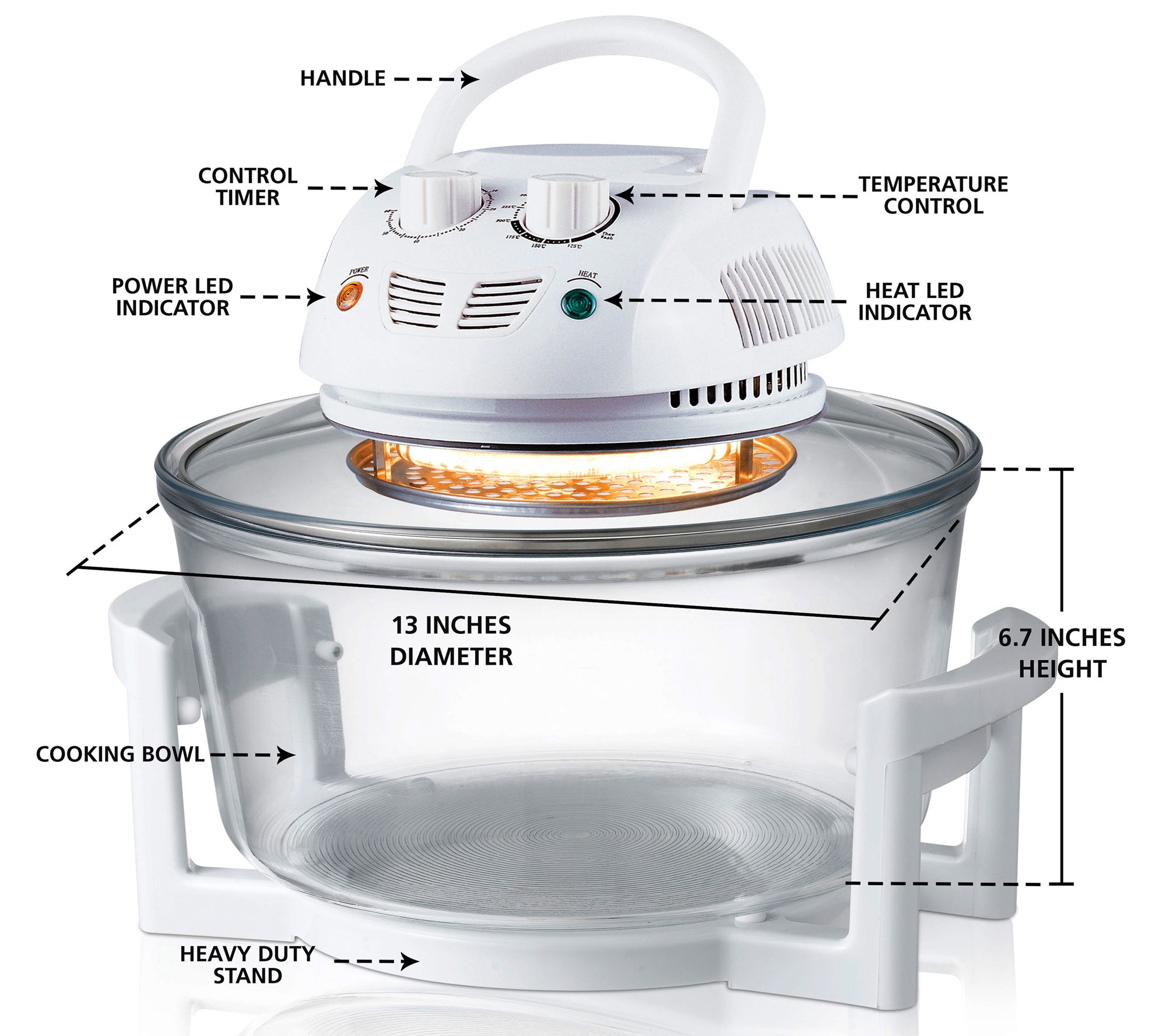 NutriChef Halogen Oven Air Fryer/Infrared Convection Cooker —