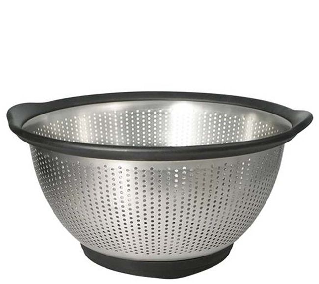 KitchenAid 5 Quart Colander Stainless Steel Black Rim