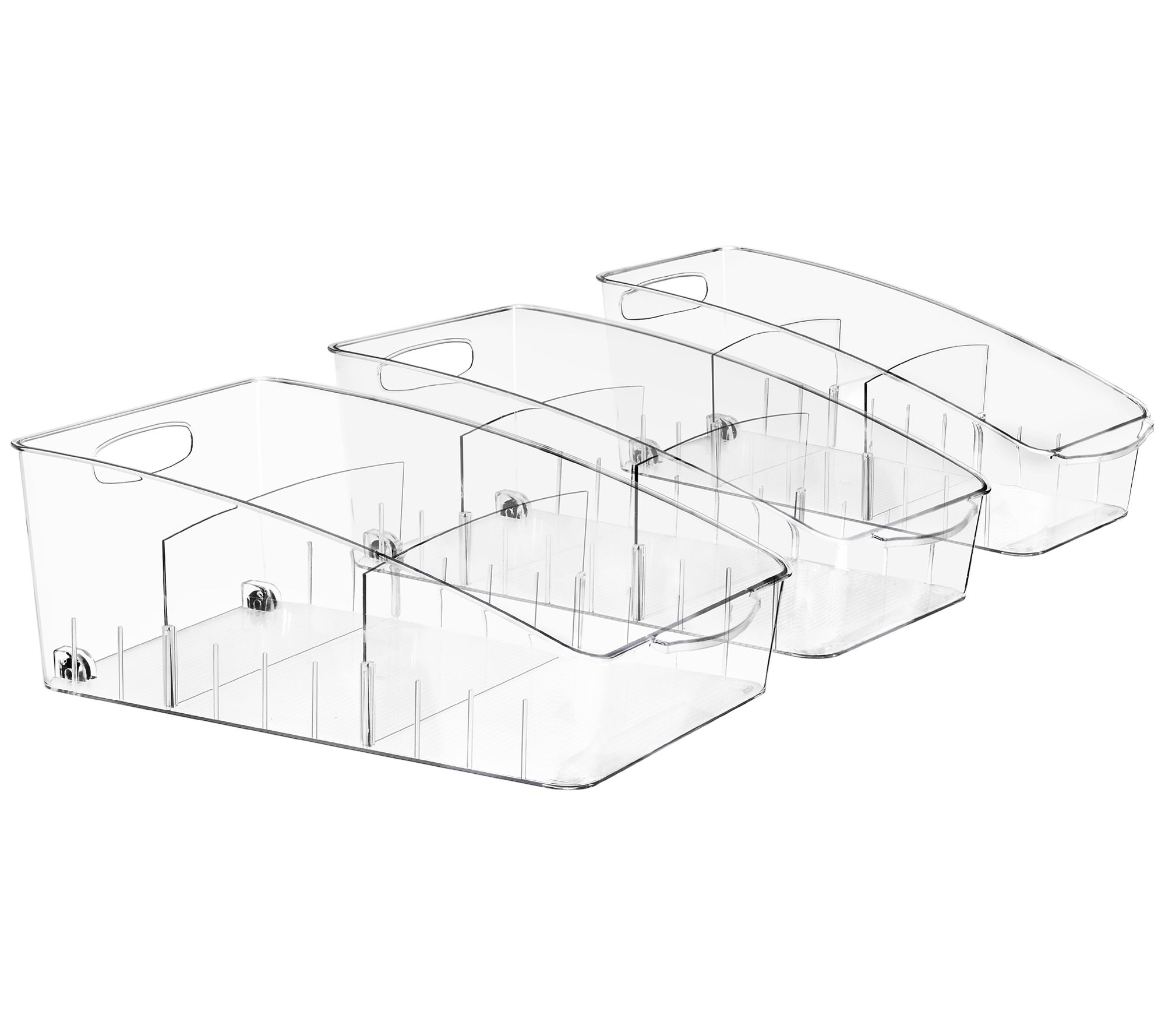 Sorbus 3pc Small/Medium/Large Organizing Bins o n Wheels Set