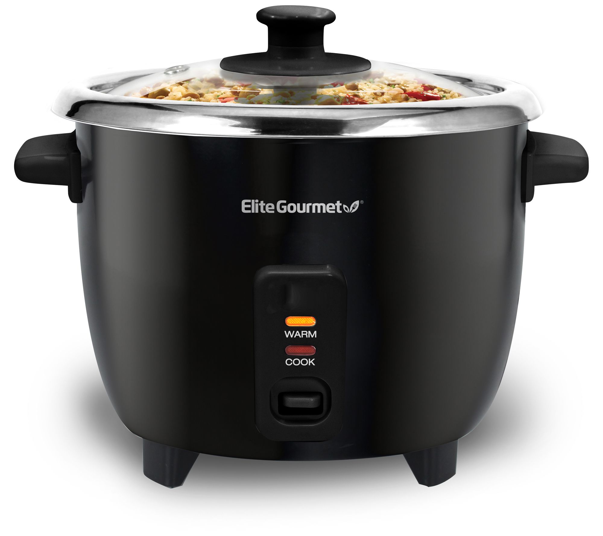 Elite Gourmet 6-cup Rice Cooker with  Stainless Steel Pot