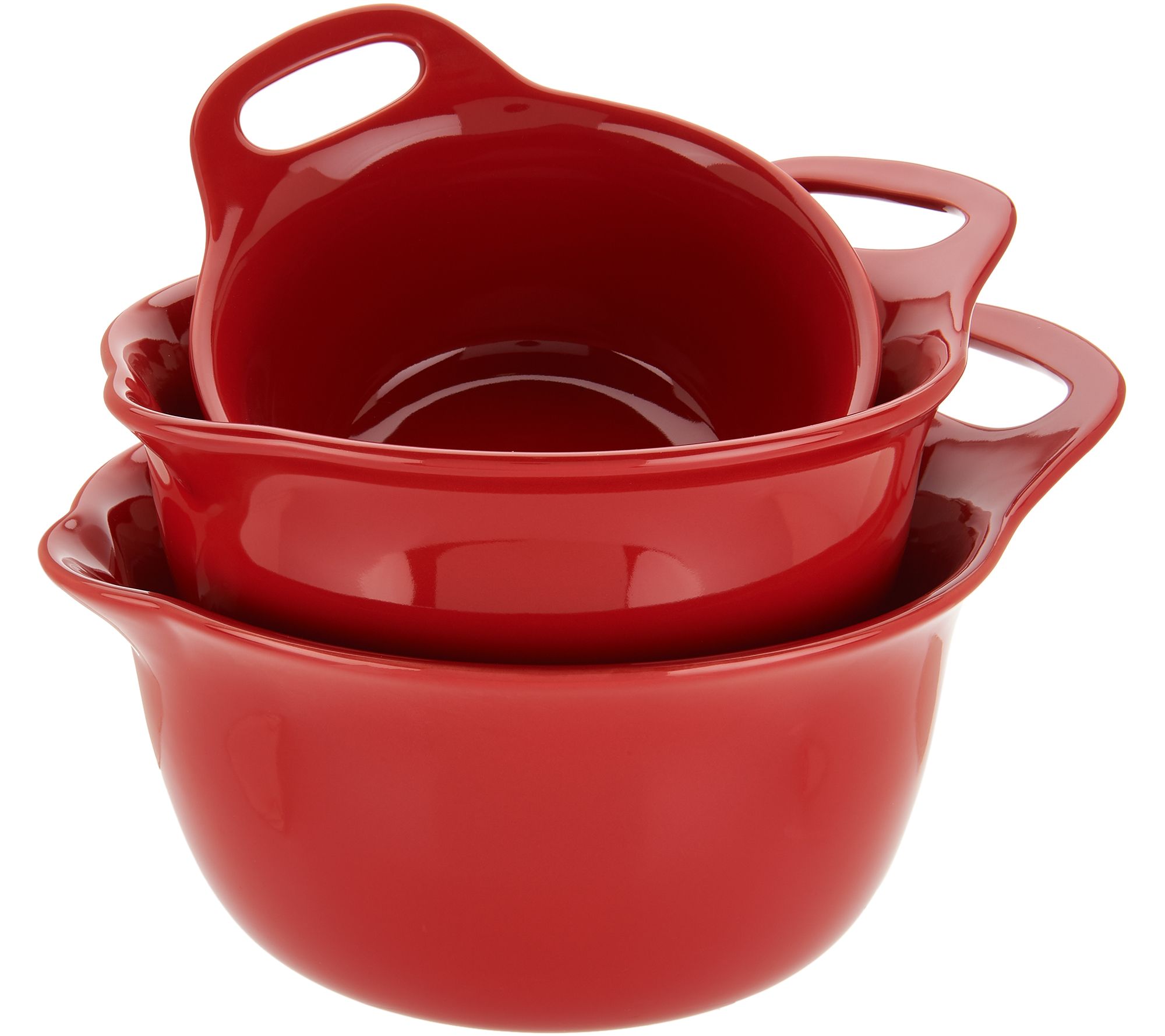 Rachael Ray Set of 3 Stoneware Mixing Bowls