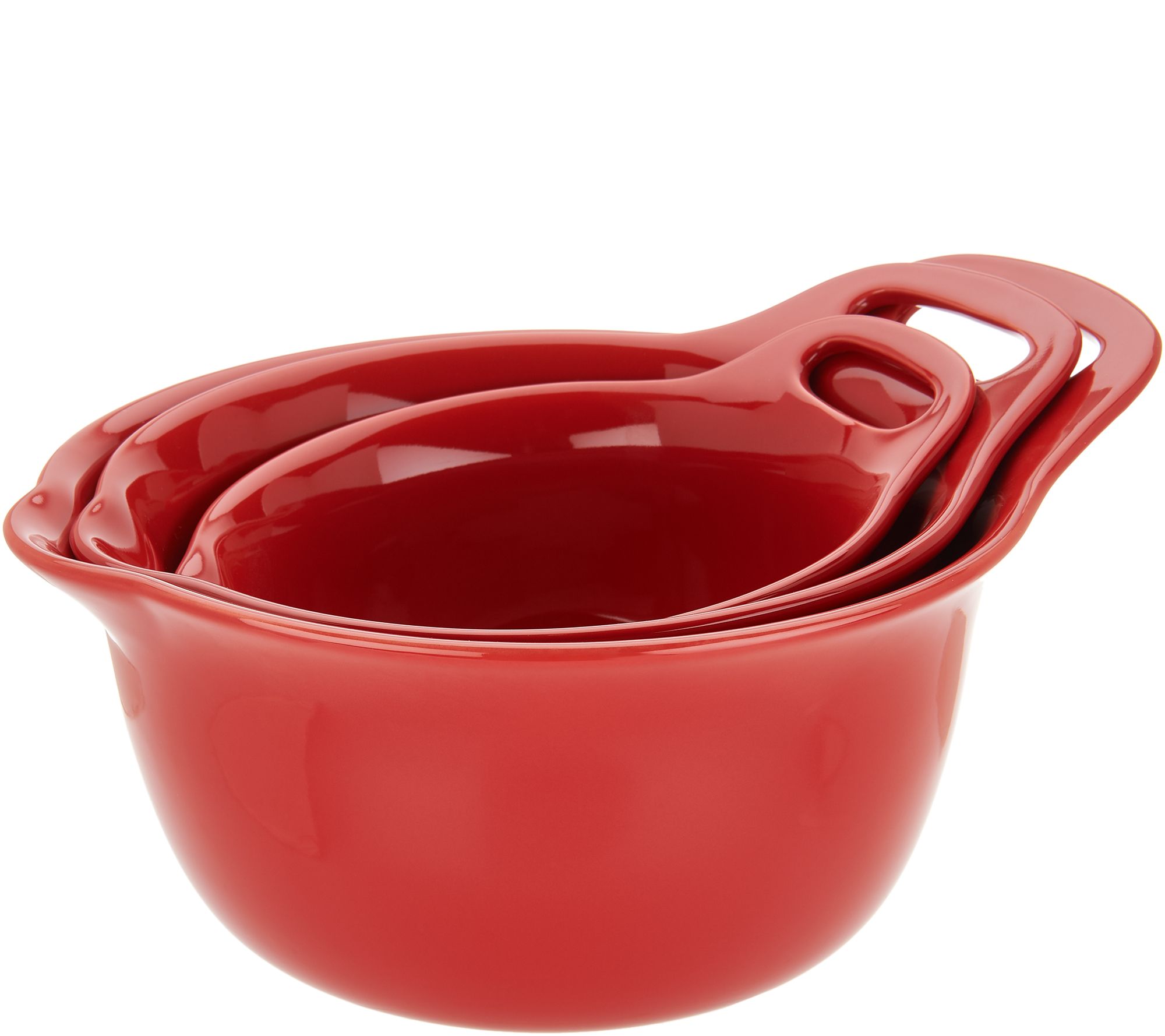 Rachael Ray Set of 3 Stoneware Mixing Bowls