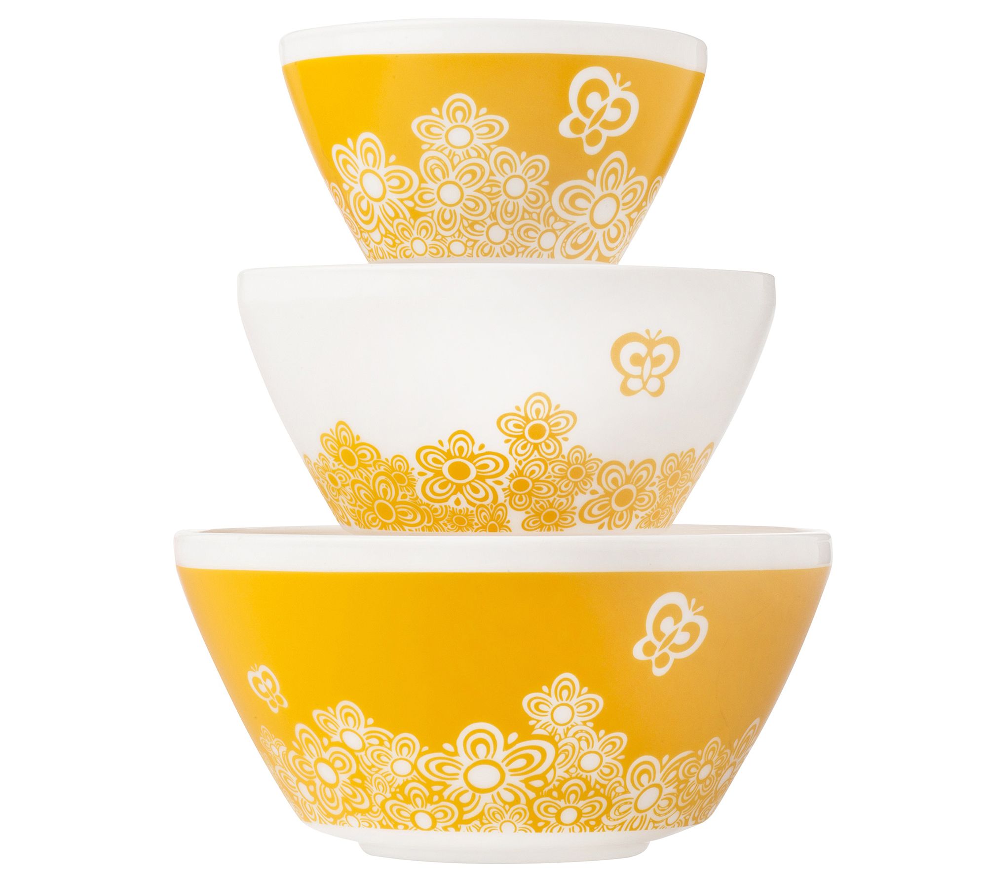 UPC 071160090880 product image for Pyrex Vintage Charm Golden Days 3 piece MixingBowl Set | upcitemdb.com