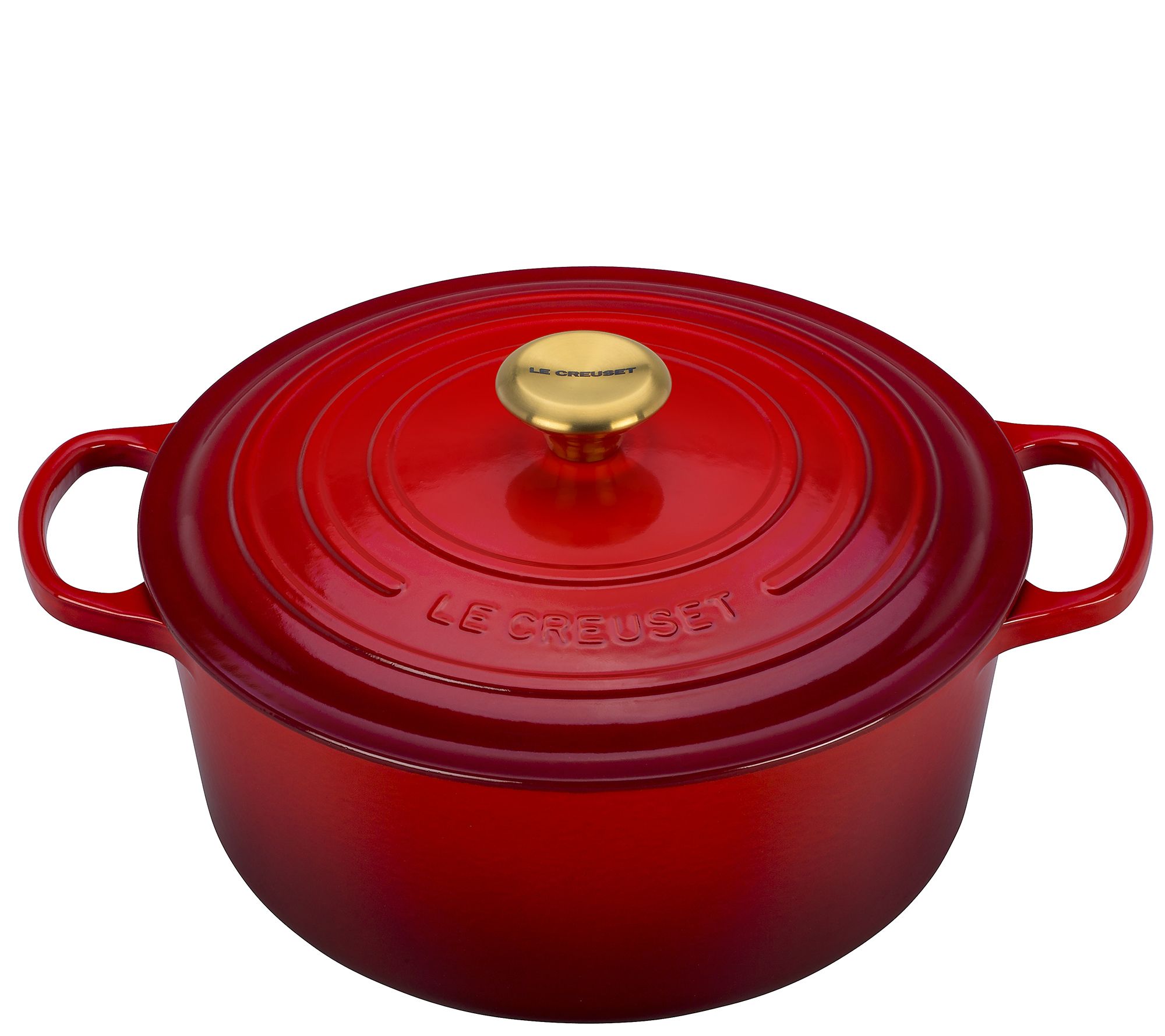 Le Creuset Cerise 7.25-qt Signature Round DutchOven - QVC.com