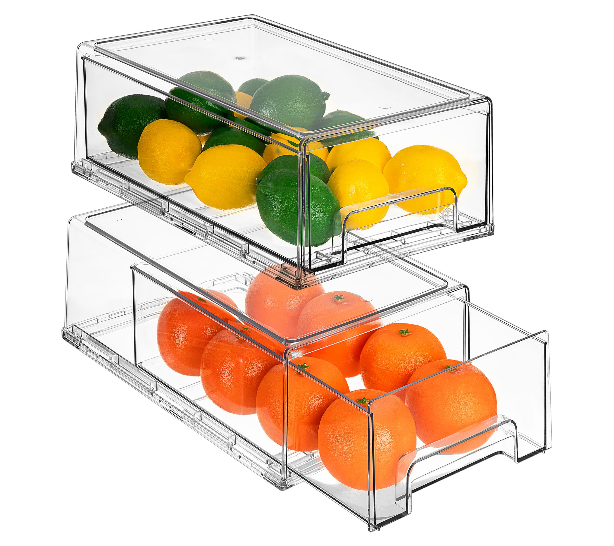 Sorbus Clear Medium Stackable Pull Out Drawers