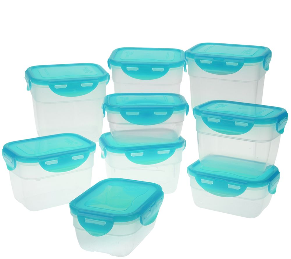 Lock & Lock 9-piece Rectangle Nestable Storage Set - QVC.com