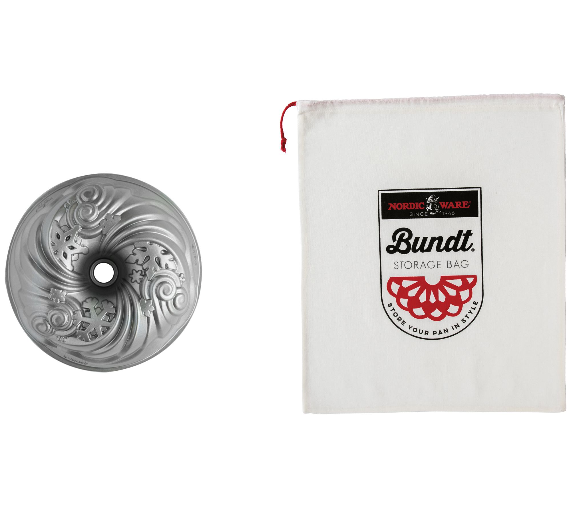 Nordic Ware Let It Snow Bundt Pan & Storage Bag Set