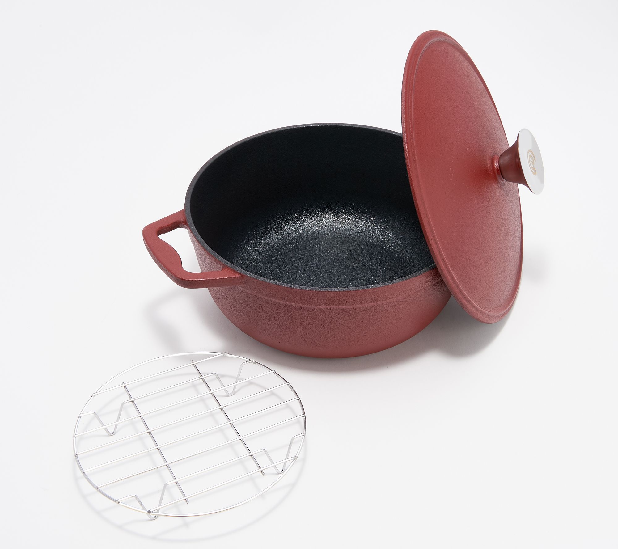 Cook's Essentials Cast Iron 3qt Braiser with Trivet