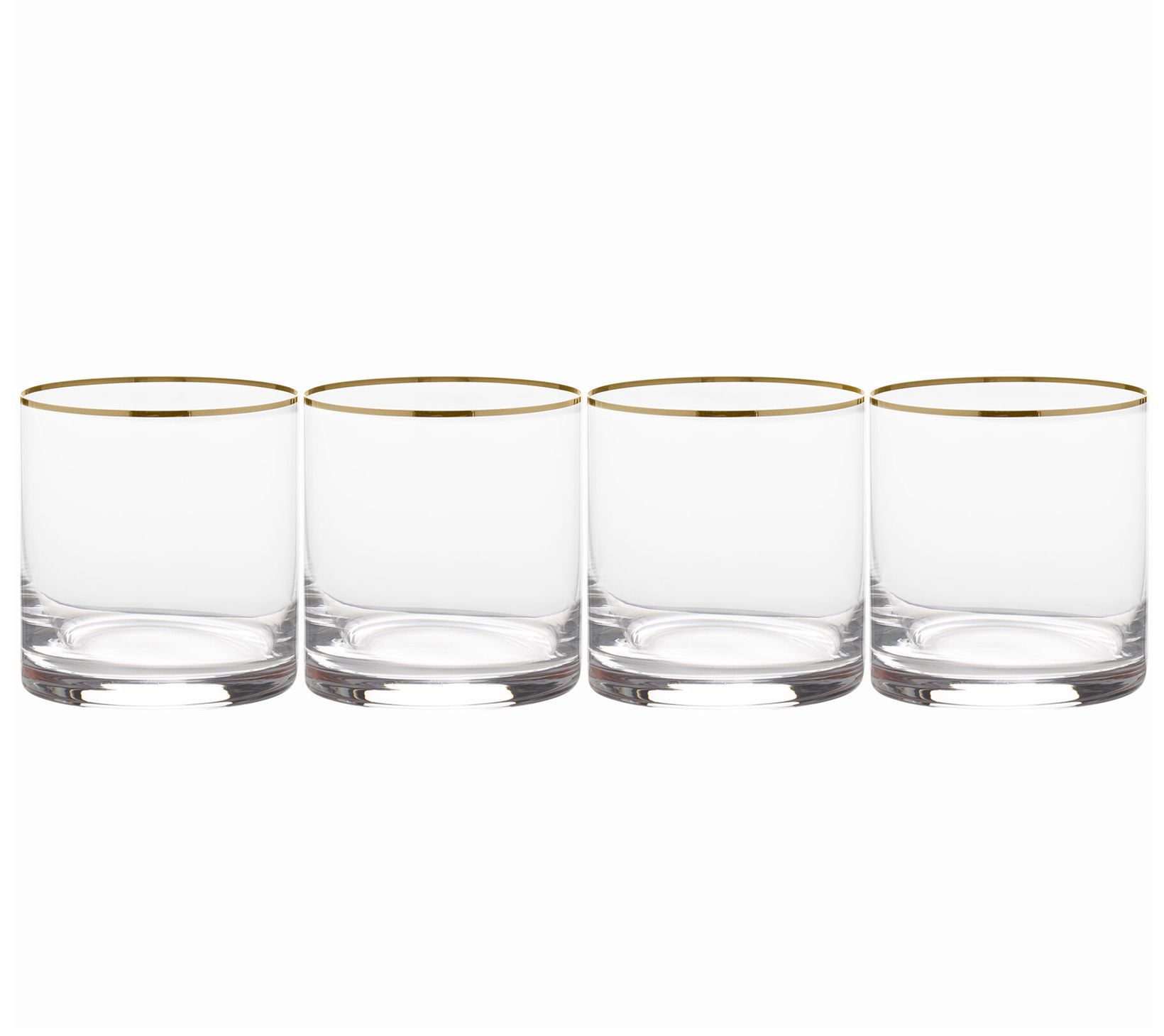 Mikasa Julie Gold Set of 4 Double-Old Fashioned Glasses