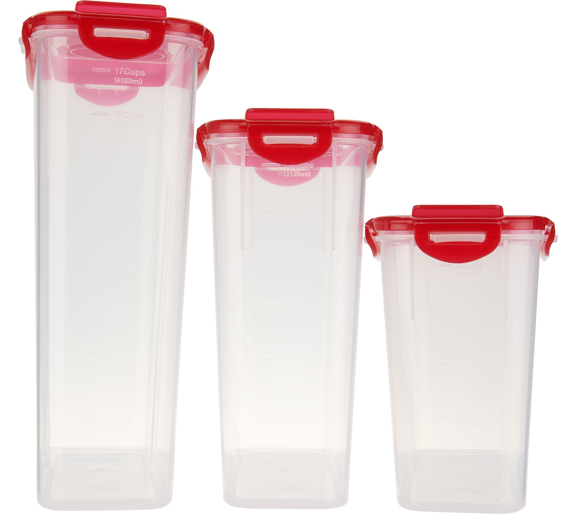 Lock & Lock Set of 3 Cereal Storage Set Page 1 —