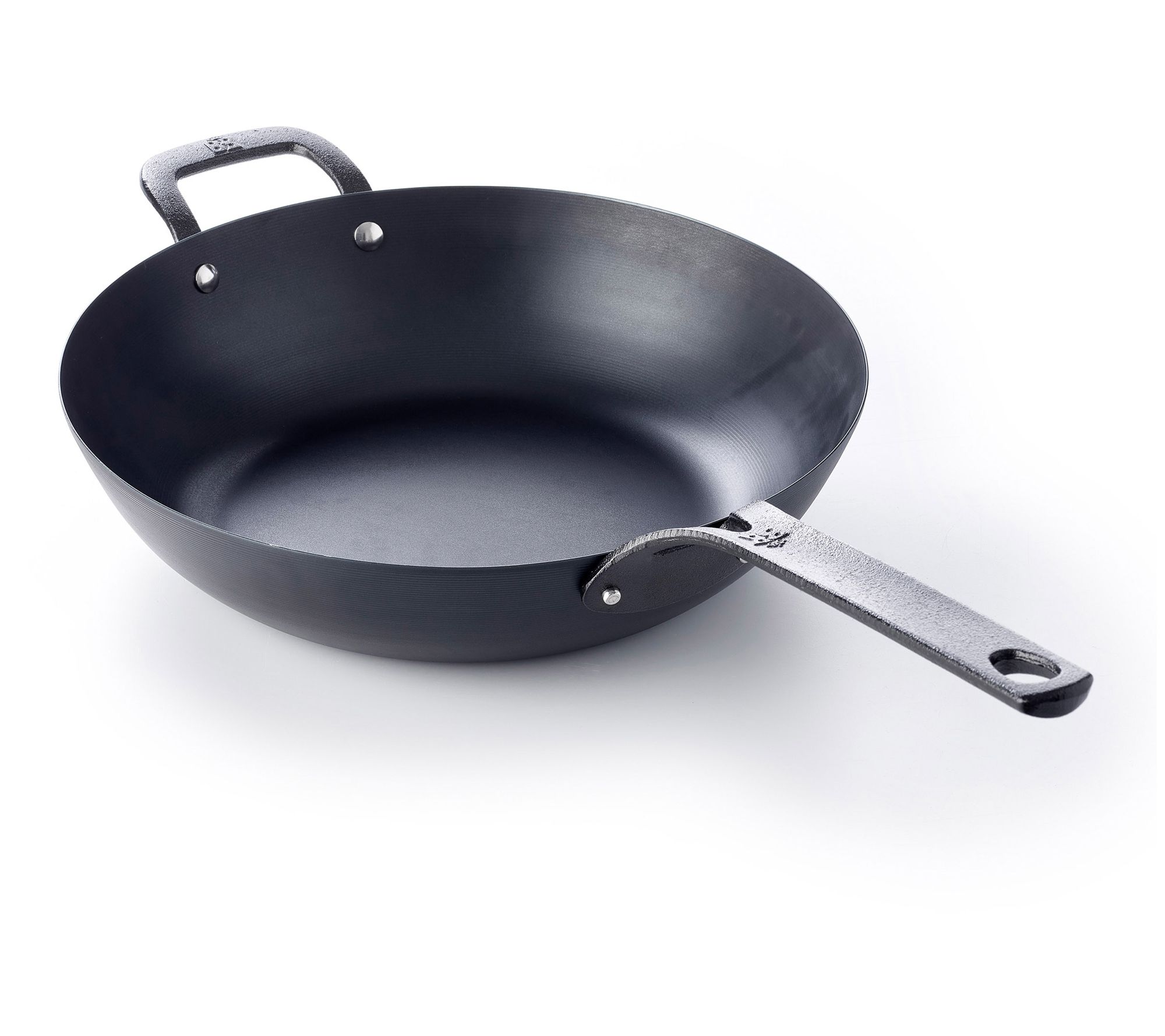 BK 12" Black Steel Seasoned Carbon Steel Wok