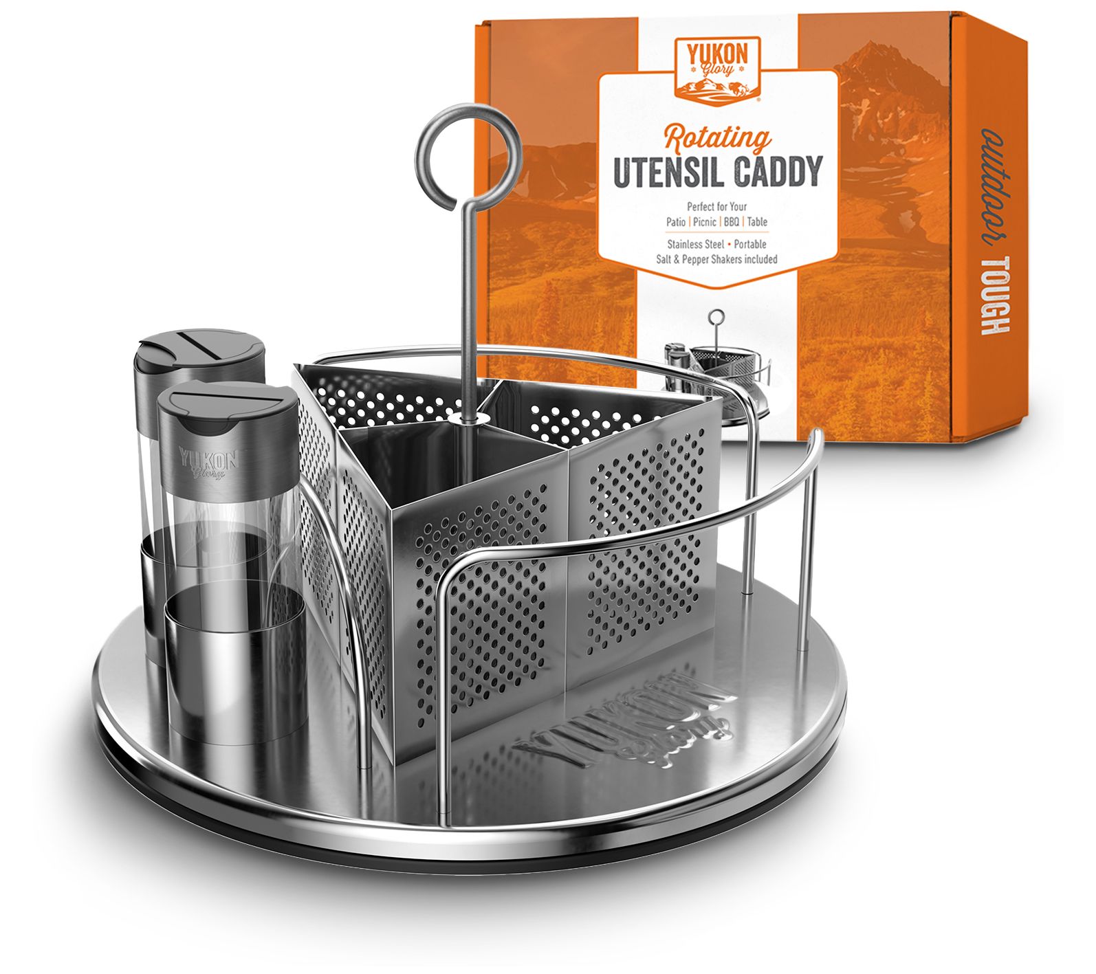 Yukon Glory Stainless Steel Lazy Susan Caddy